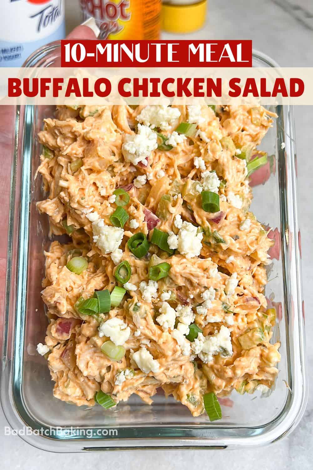 buffalo chicken salad in a bowl