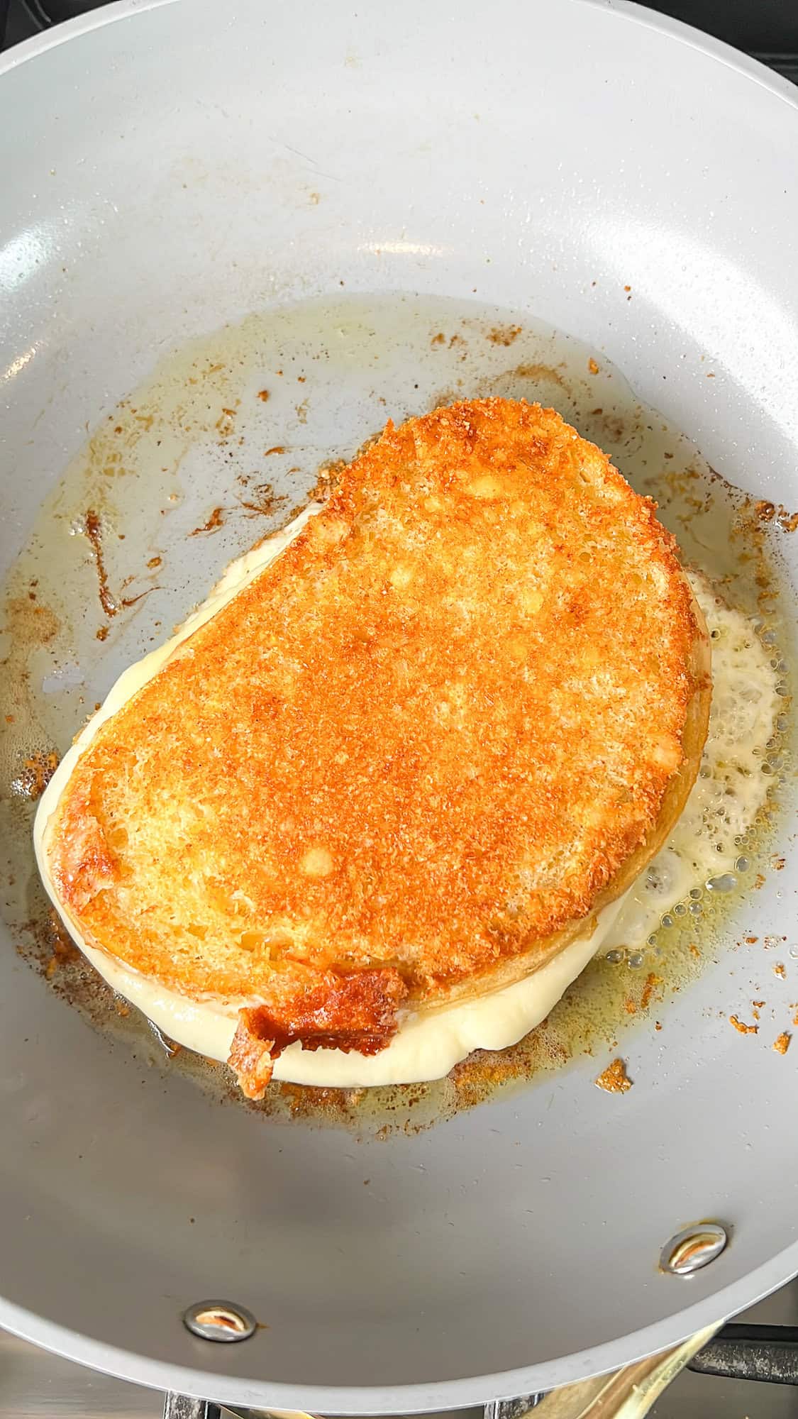 grilled cheese in a pan