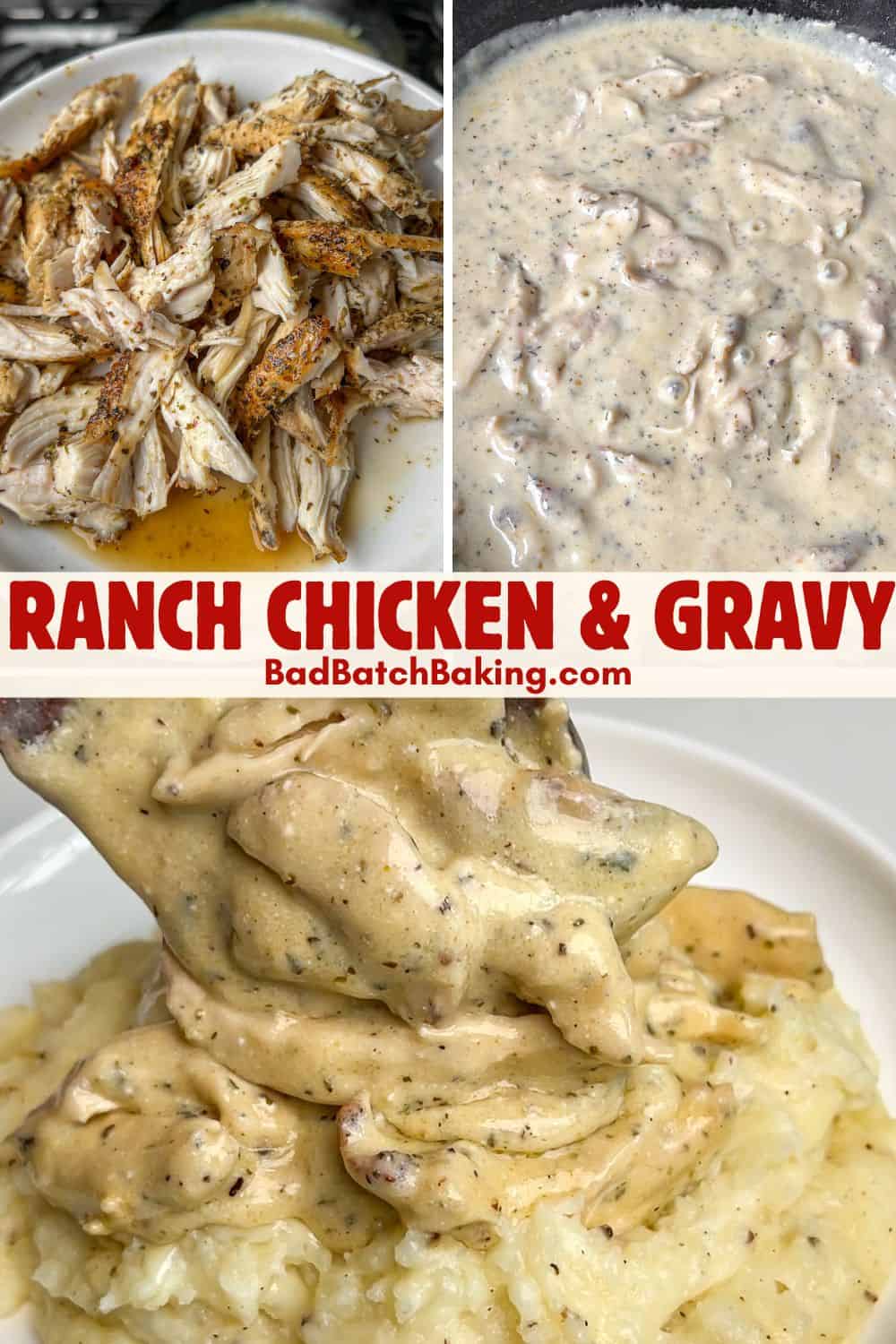 creamy ranch chicken and gravy