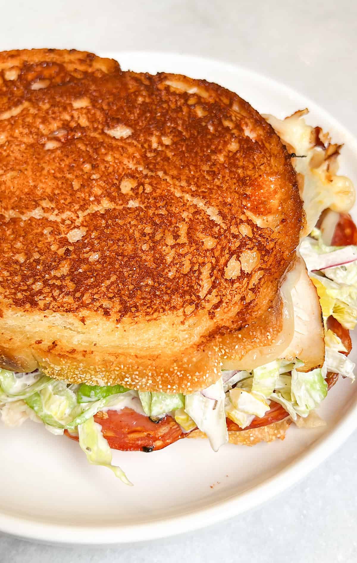 Viral Grinder Grilled Cheese Sandwich - Bad Batch Baking