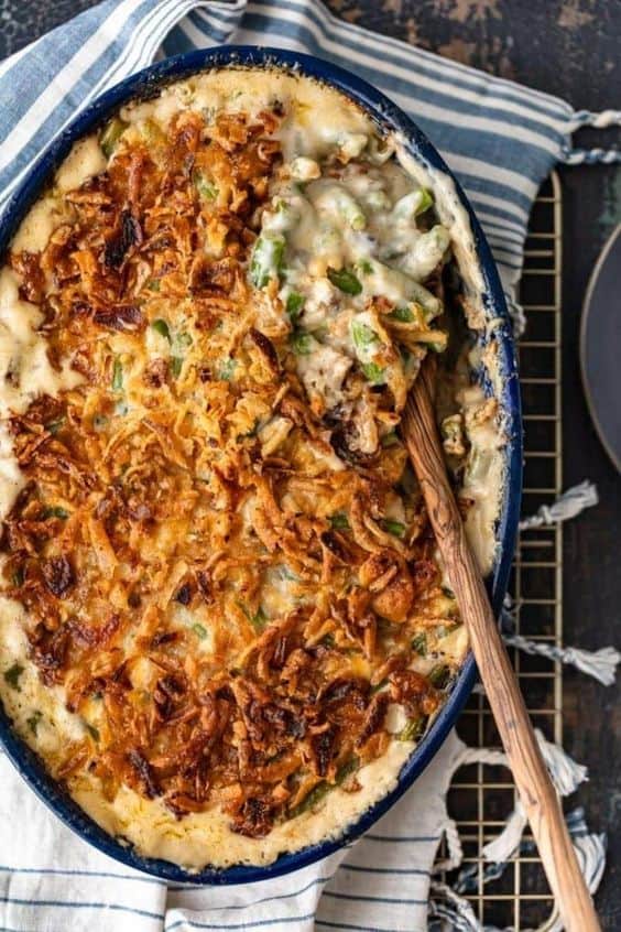 friendsgiving green bean casserole