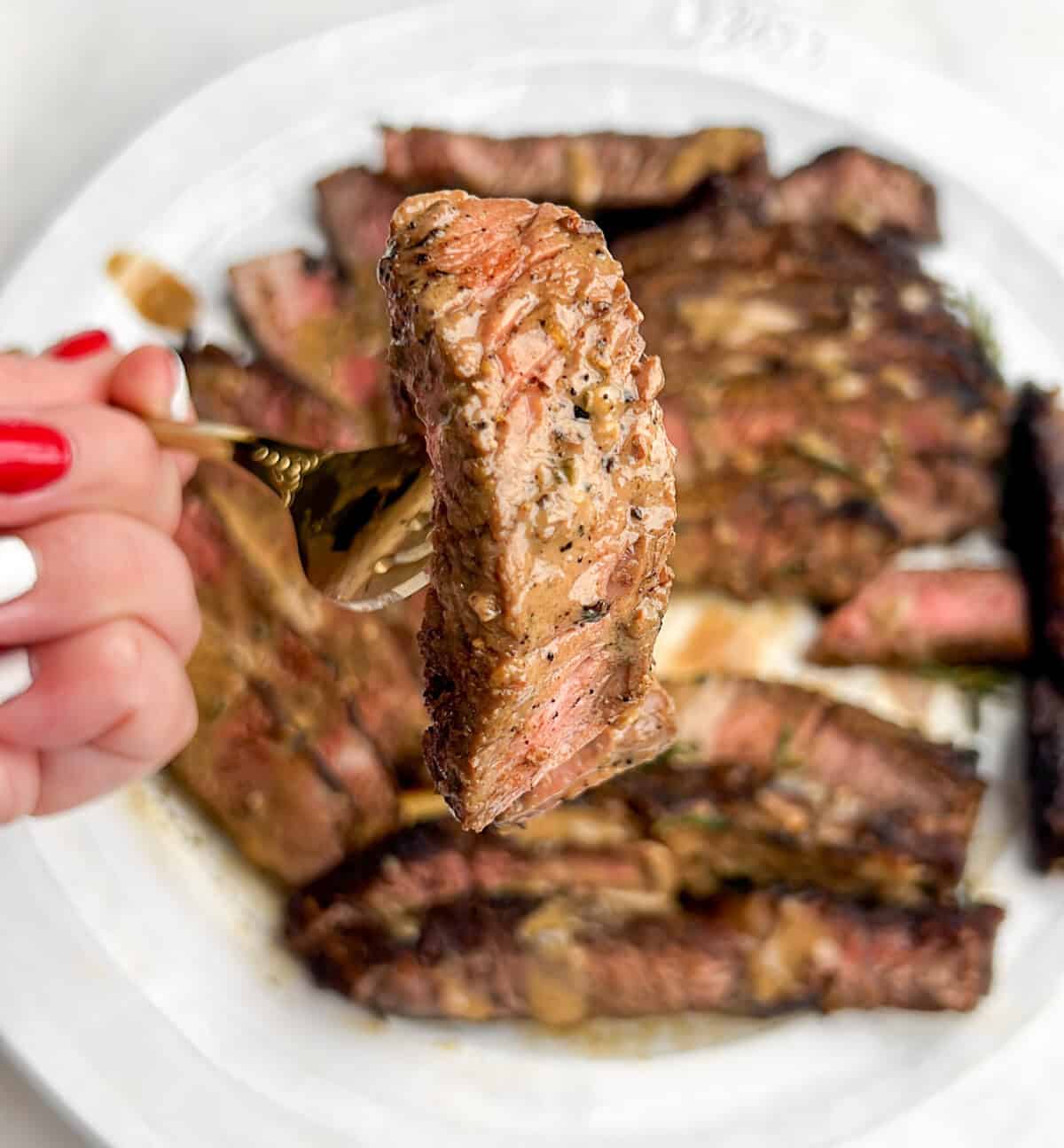 sliced steaks