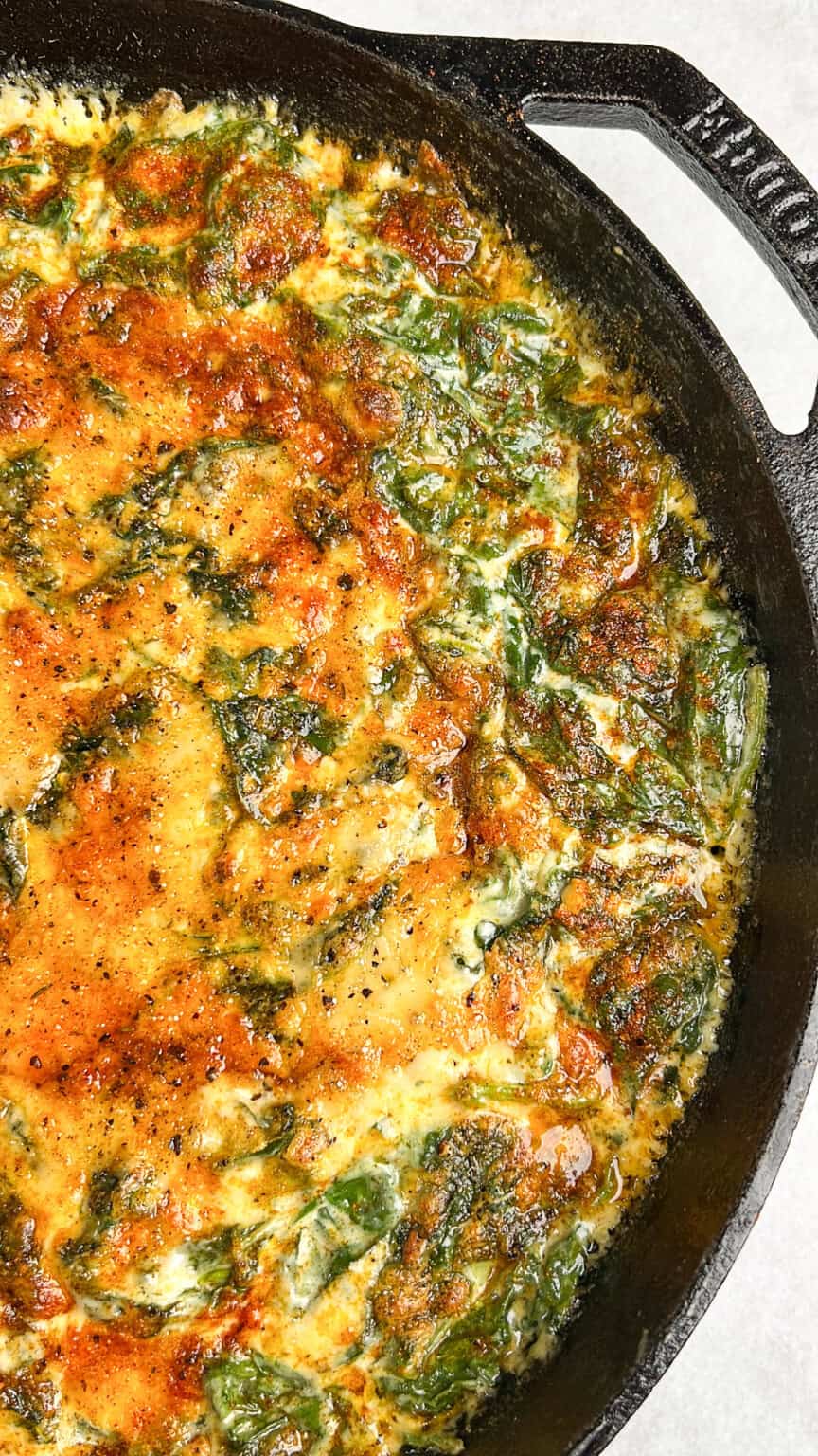 Creamed Spinach Bake - Bad Batch Baking