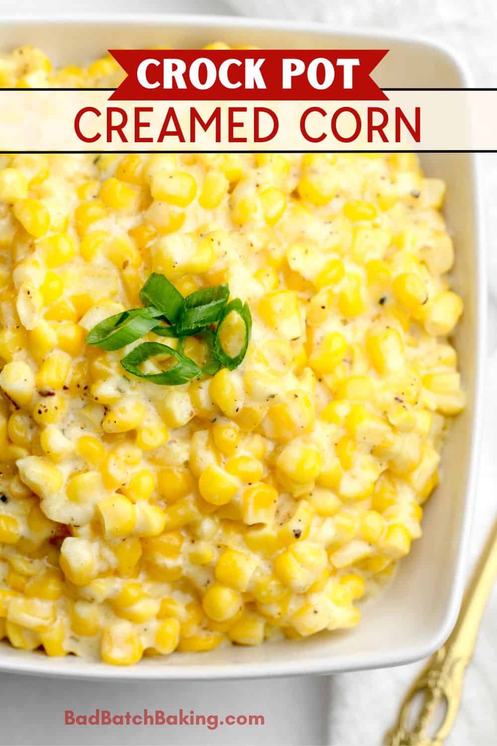 creamed corn in a bowl