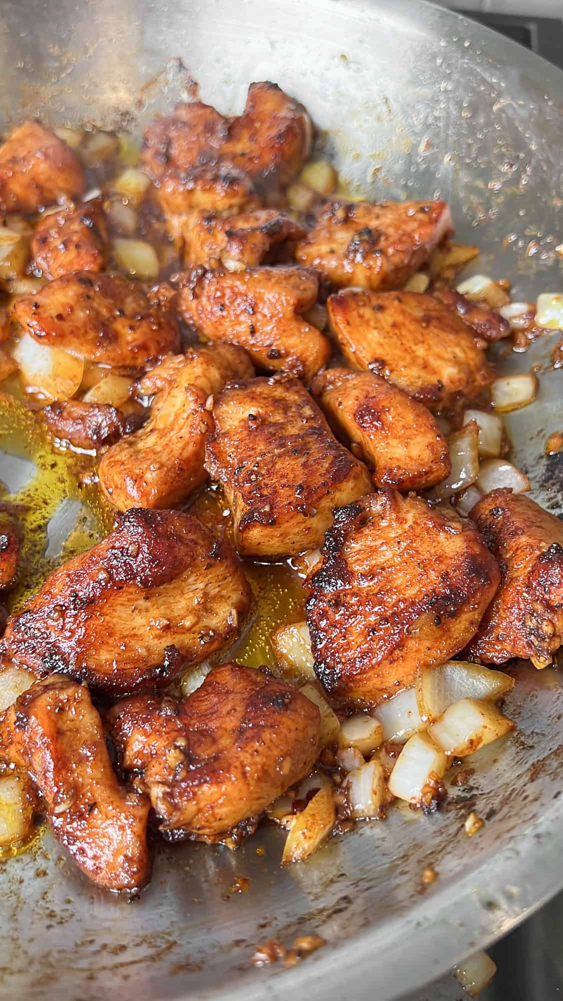 cajun chicken in a skillet