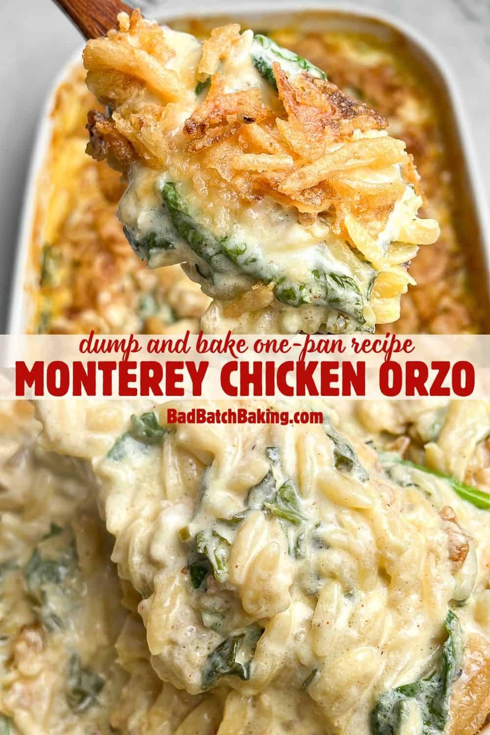 easy monterey chicken orzo recope