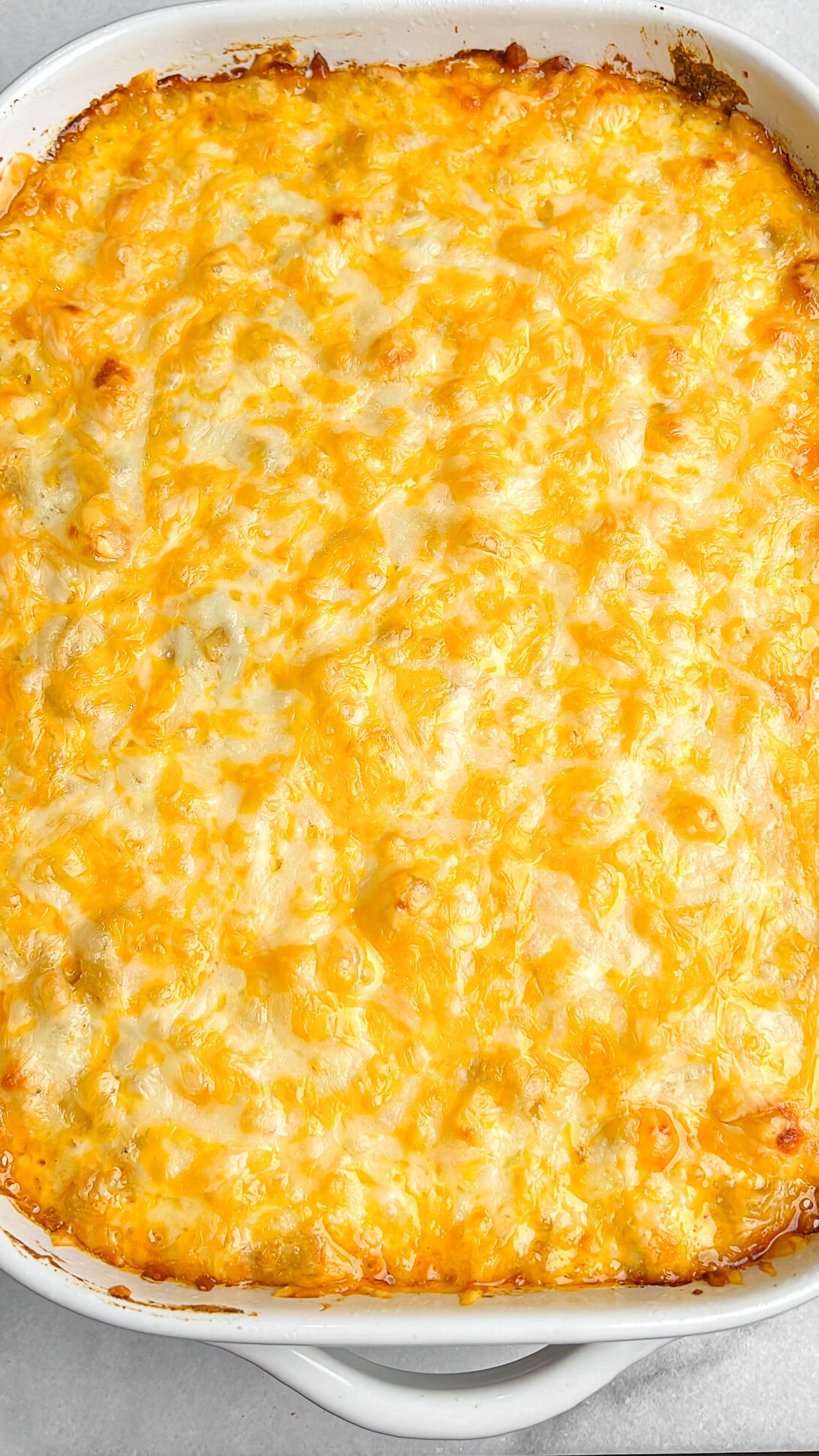 baked macaroni and cheese in a pan