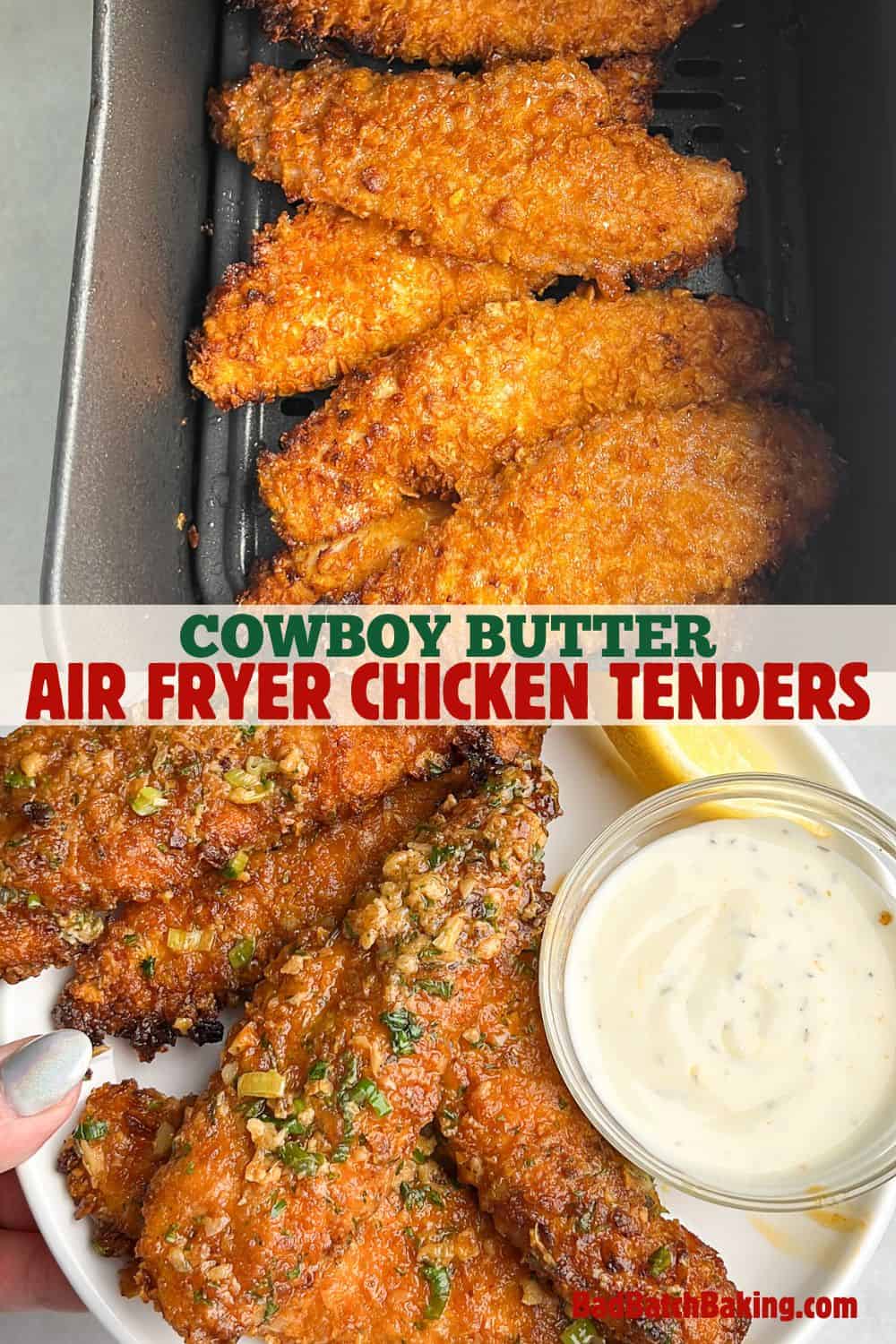 cowboy butter coated chicken made in the air fryer