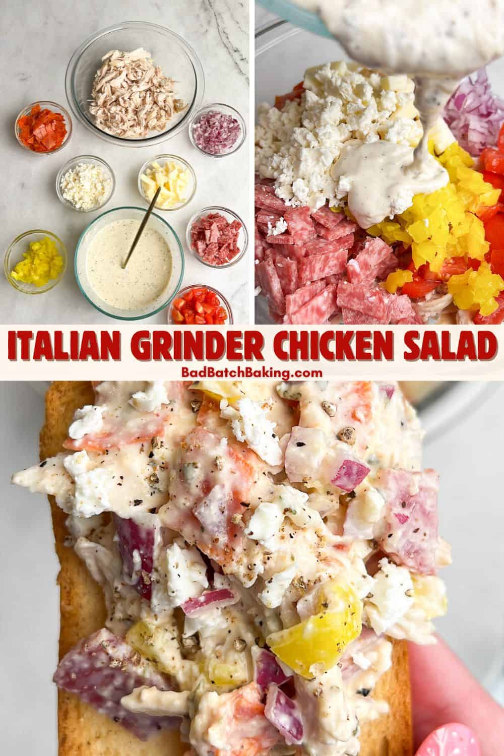 how to make italian grinder chicken salad