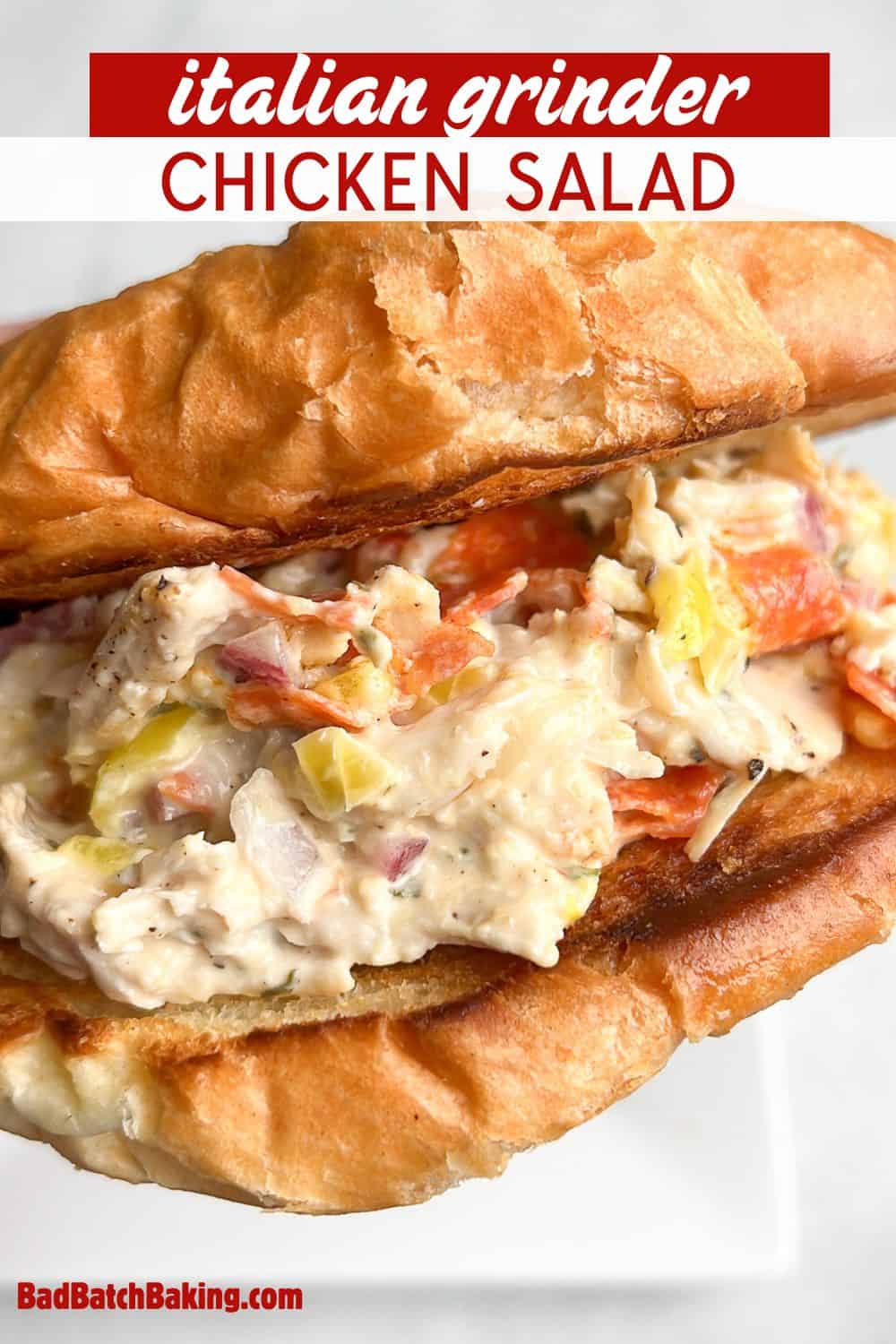 chicken salad on a croissant