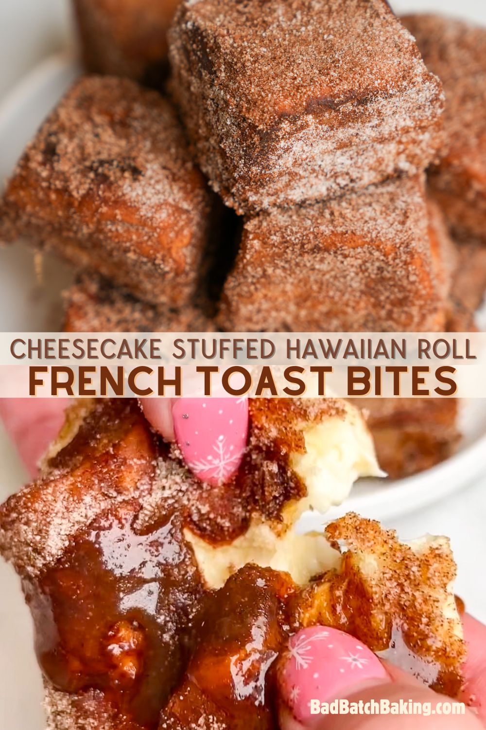 cheesecake stuffed hawaiian roll french toast