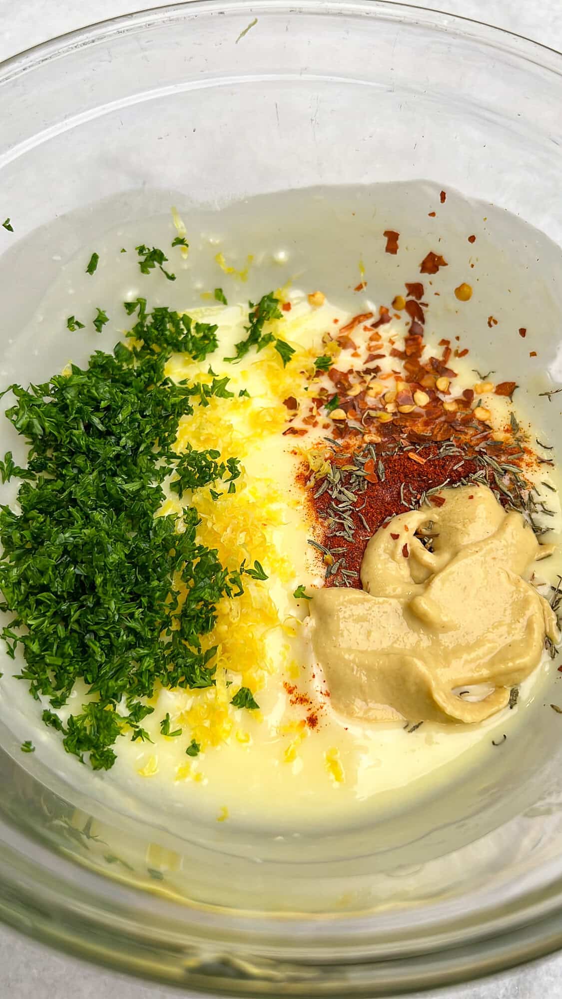 ingredients for cowboy butter in a bowl