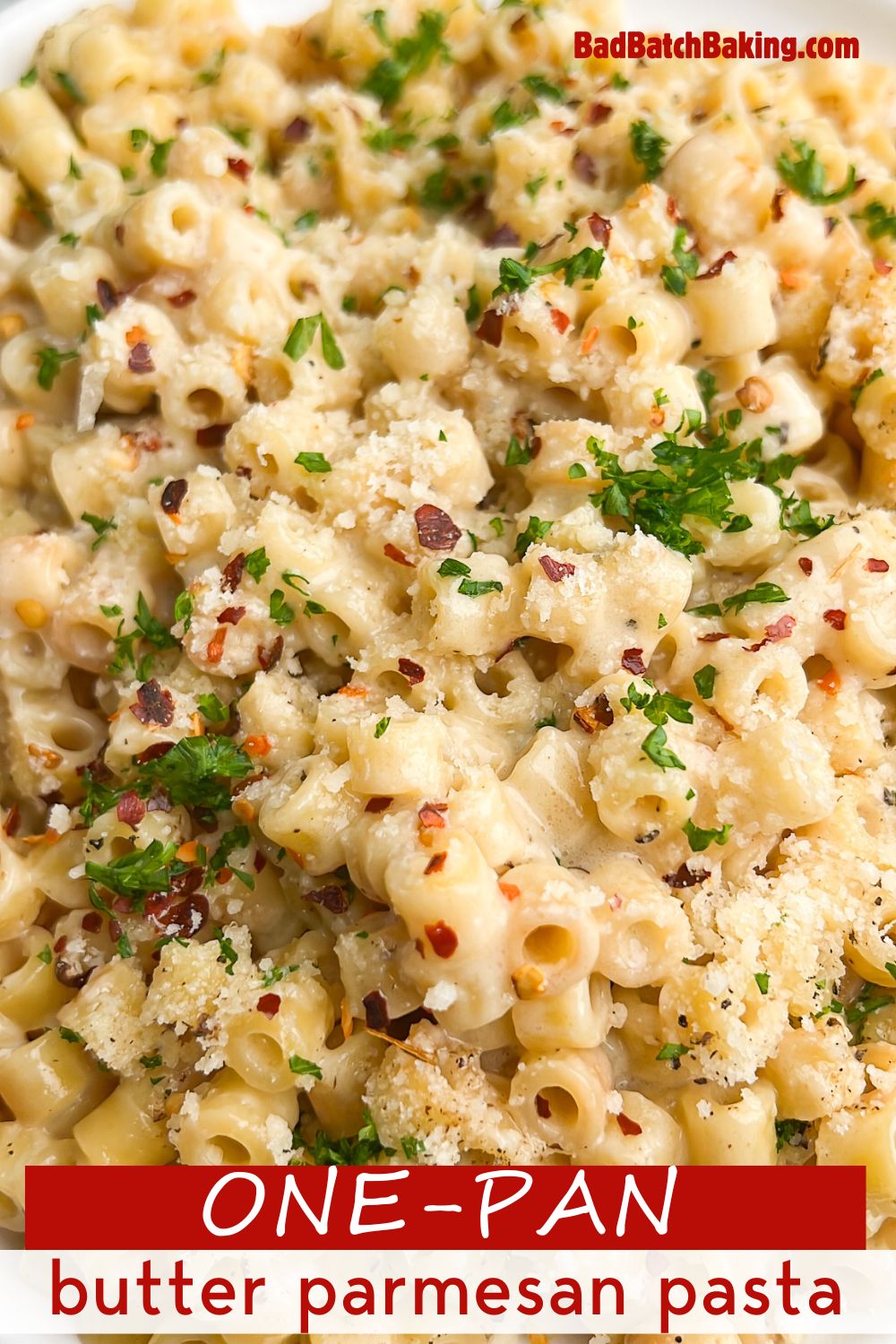 butter parmesan pasta on a plate