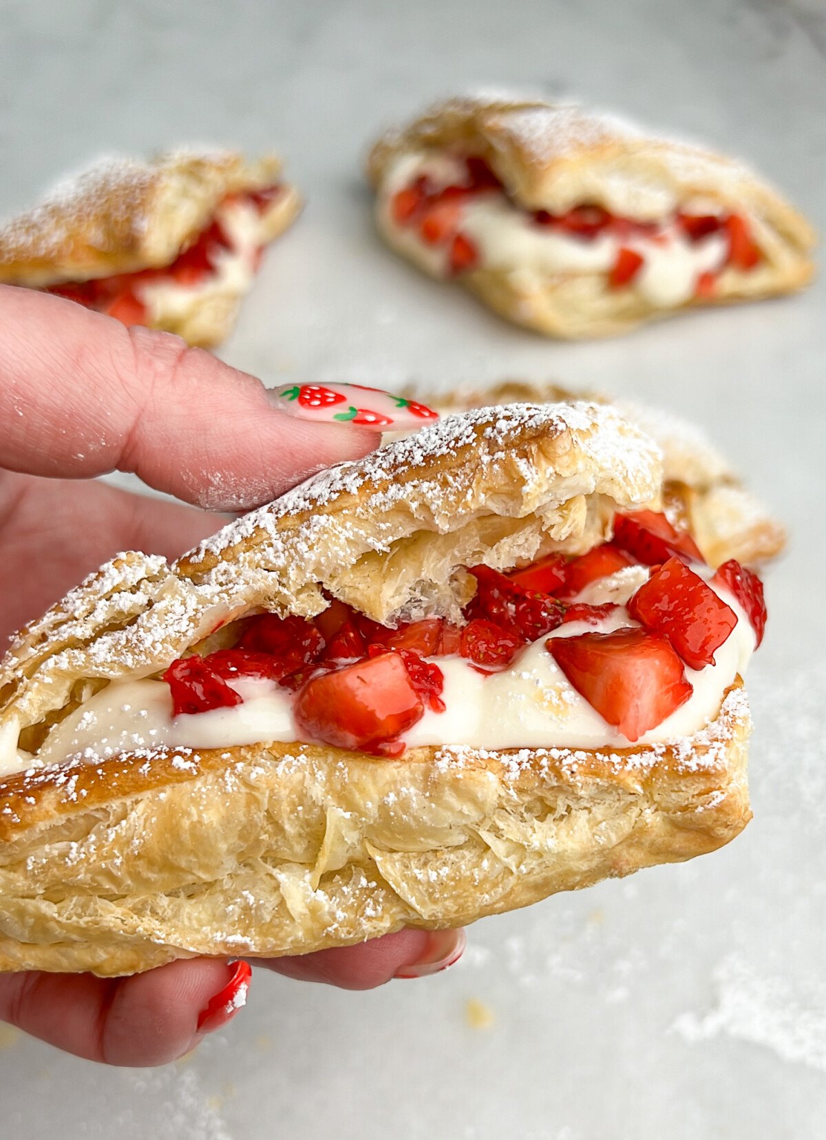 strawberry cheesecake turnovers