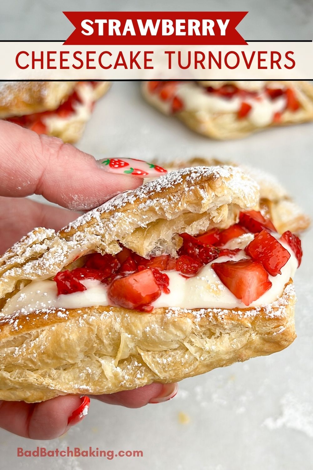 strawberry cheesecake turnovers