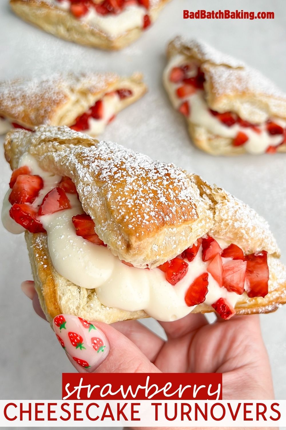 strawberry cheesecake turnovers