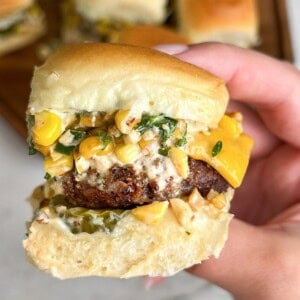 street corn cheeseburger sliders