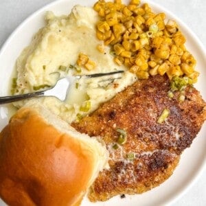 almond crusted chicken on a plate