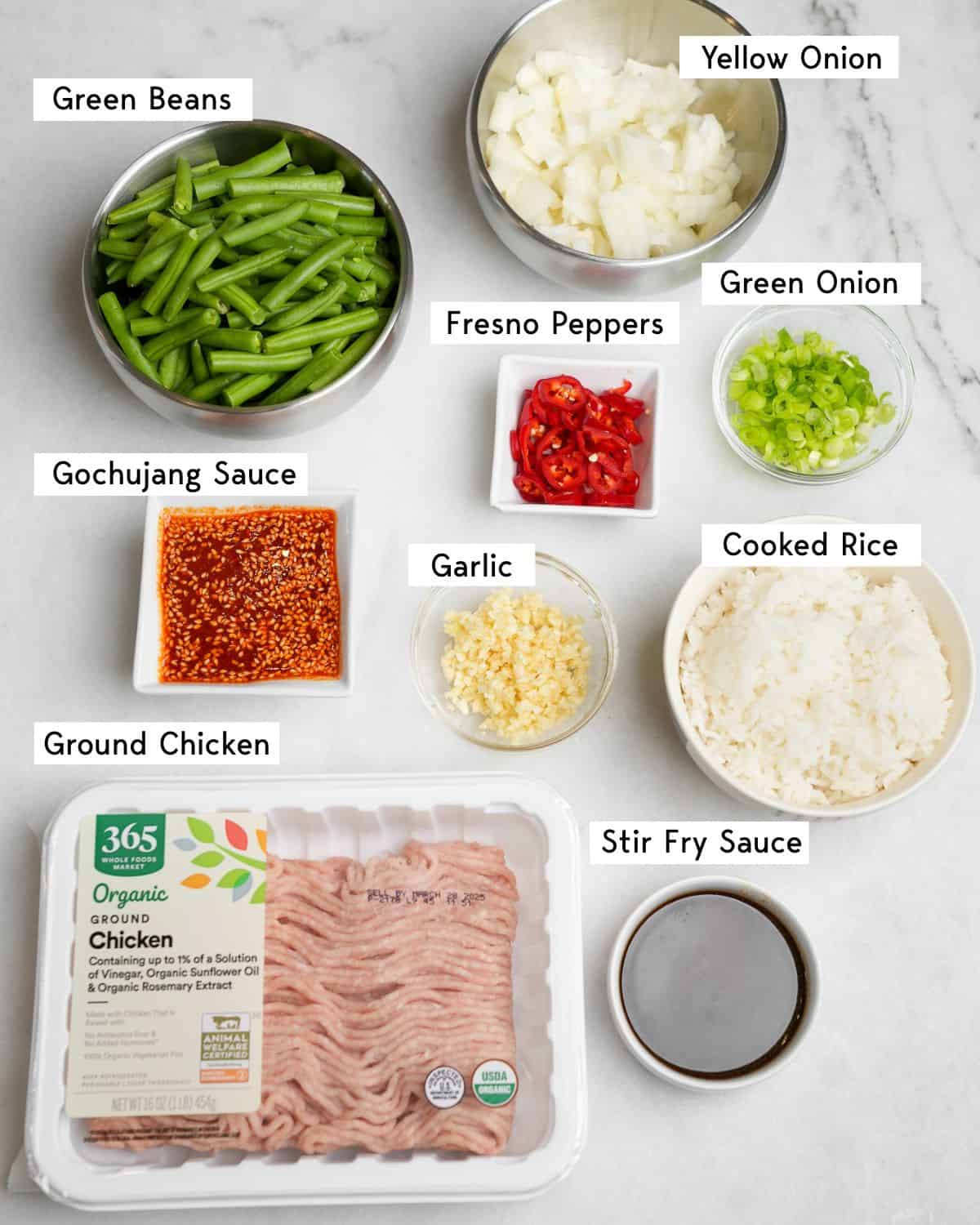 ingredients needed for gochujang chicken
