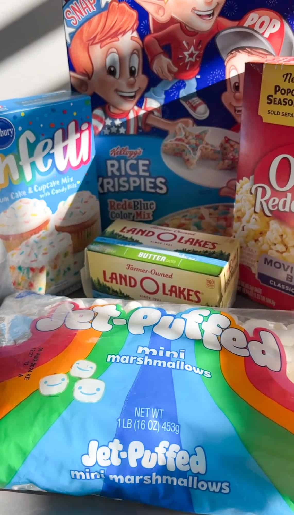 ingredients needed for funfetti popcorn
