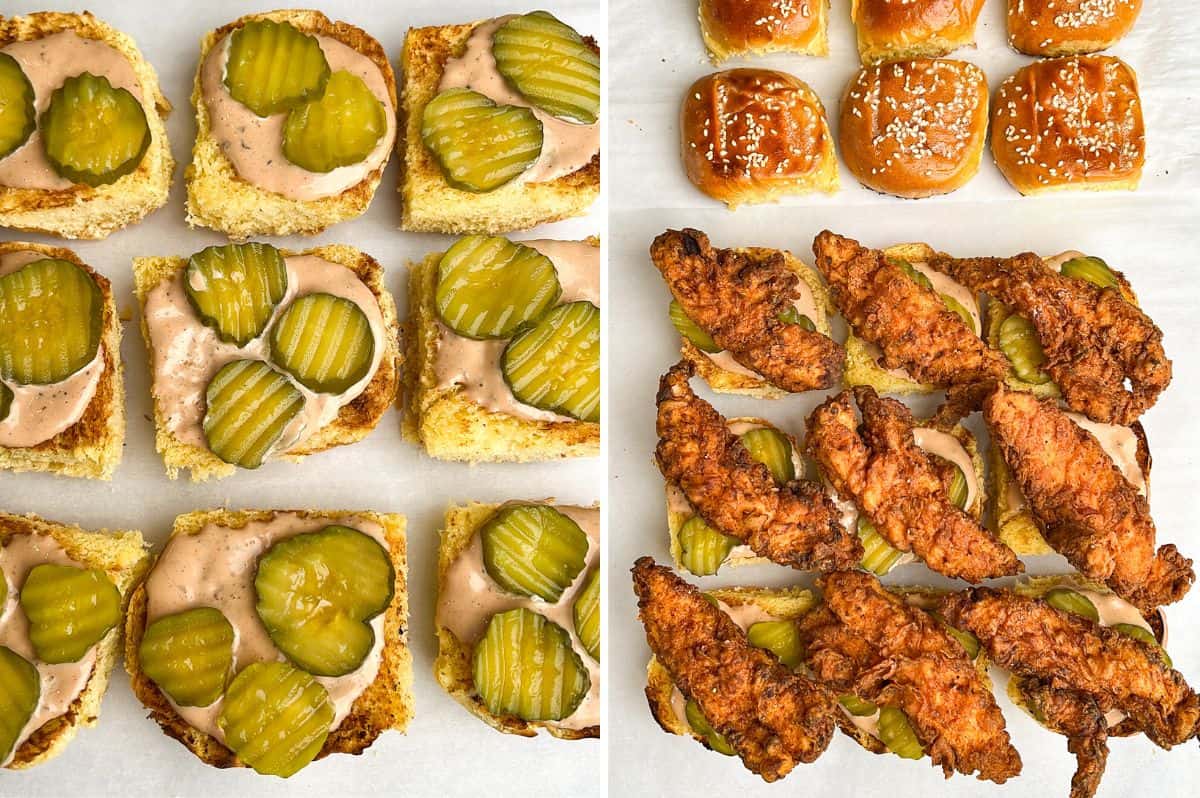 assembling Raising Cane's tenders in two steps