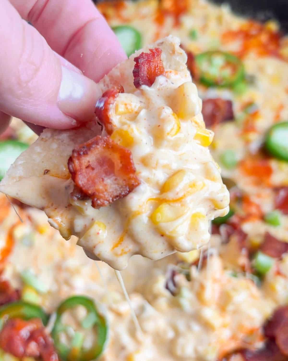 bacon jalapeno popper hot corn dip