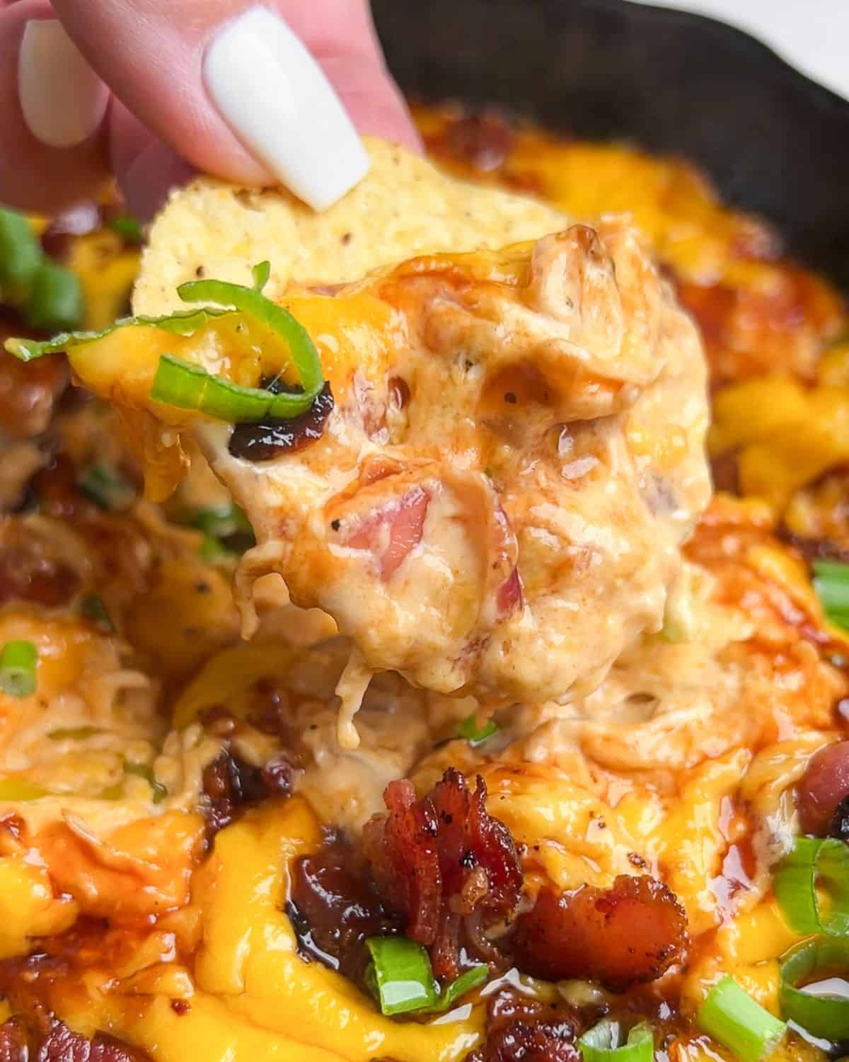 cheesy barbecue chicken dip