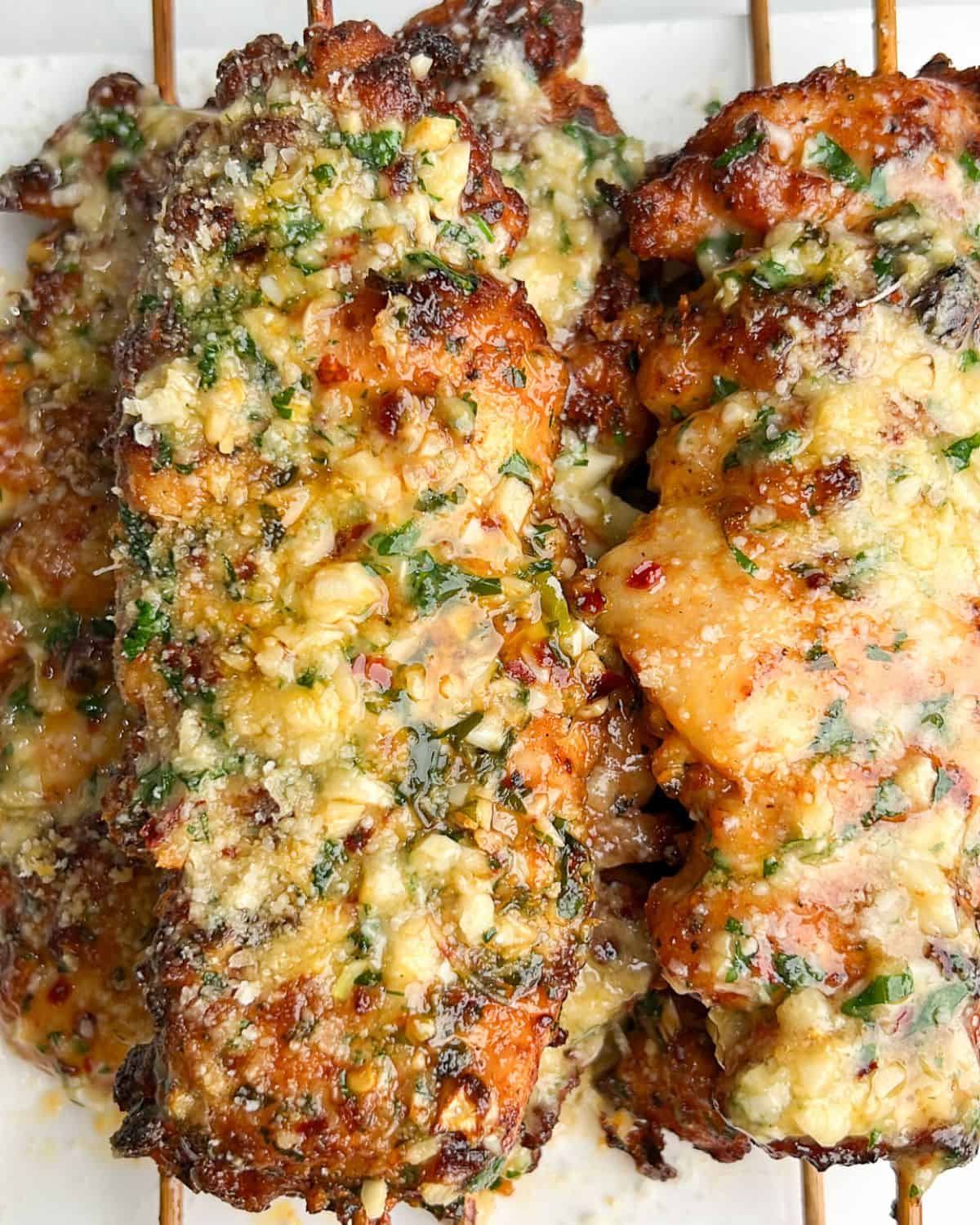 garlic parmesan chicken skewers