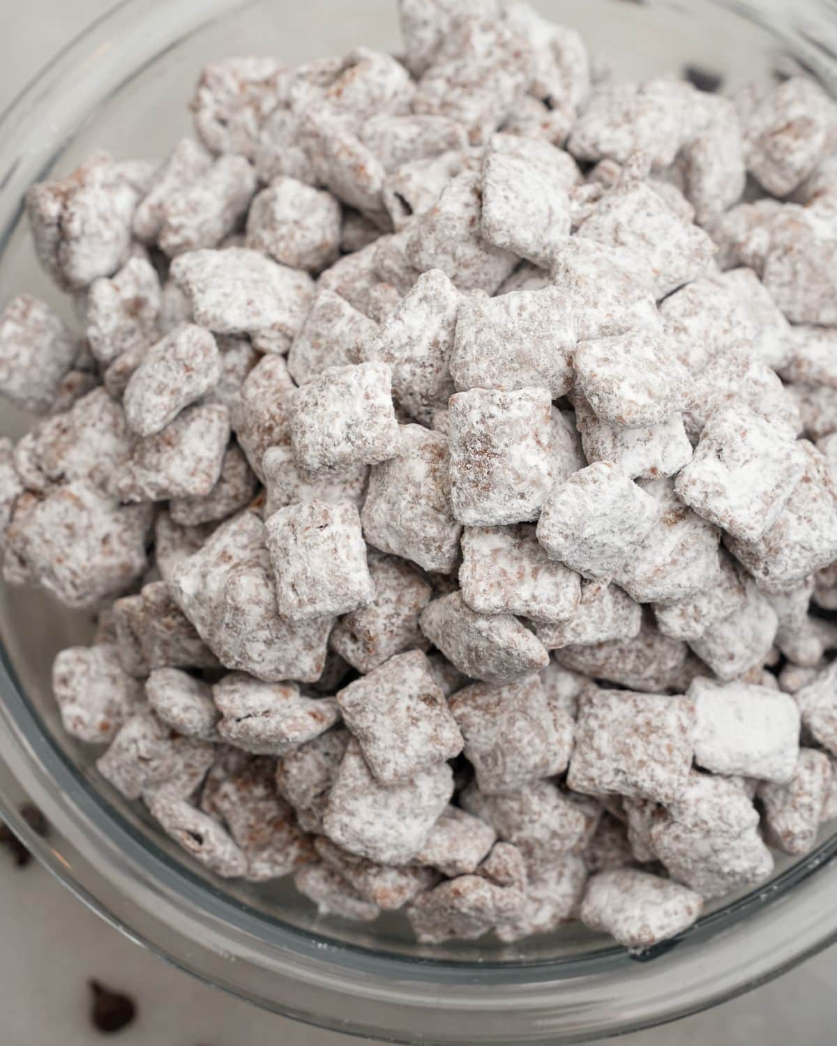 up close of muddy buddies snack