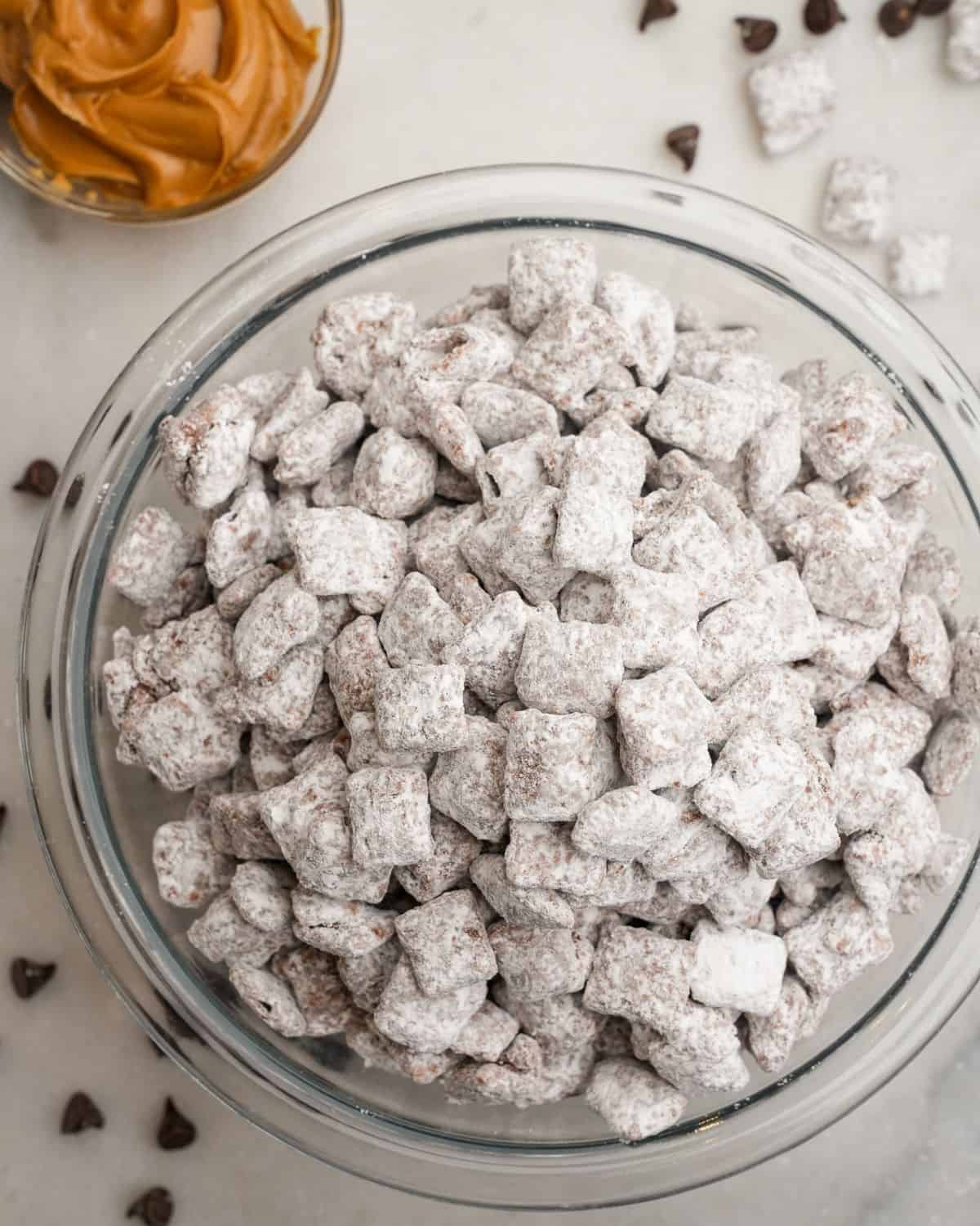 muddy buddies in a bowl