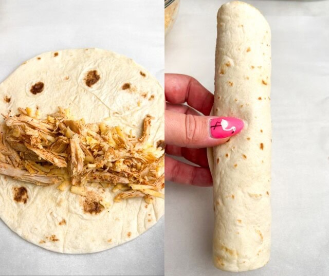 Green Chile Chicken Enchiladas - Bad Batch Baking