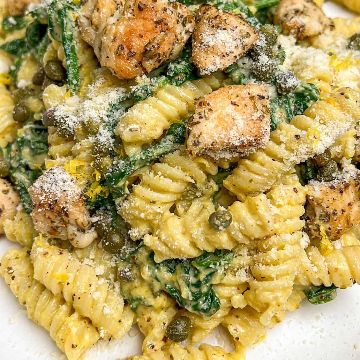 Easy Chicken Pesto Pasta - Bad Batch Baking