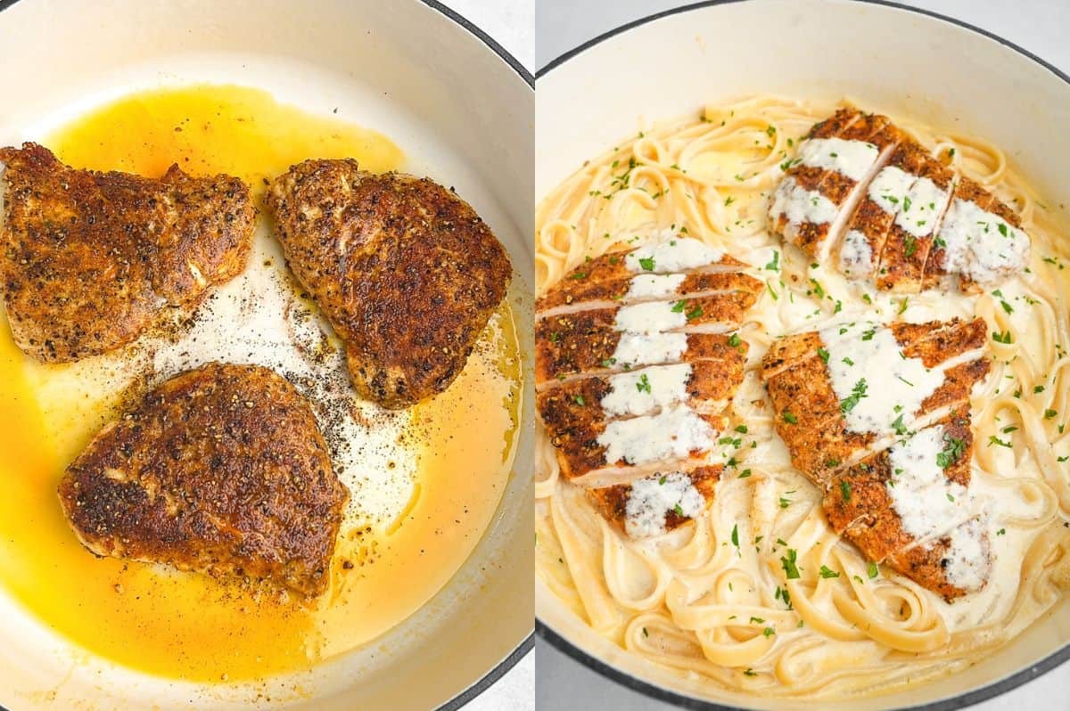 how to make make chicken alfredo step by step