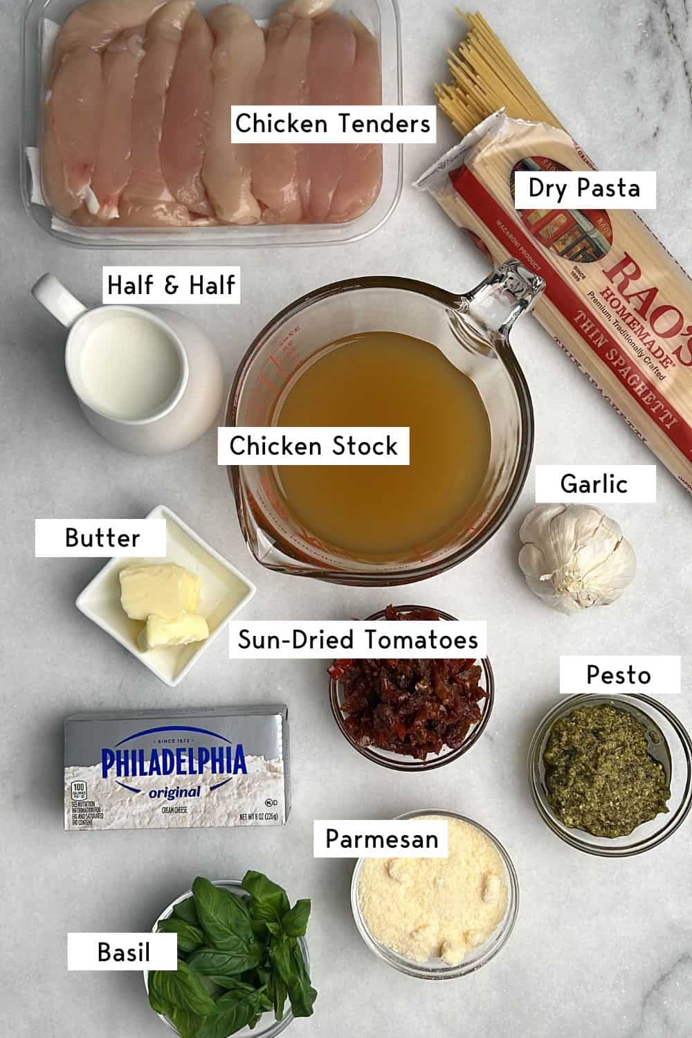 ingredients measured out on the counter