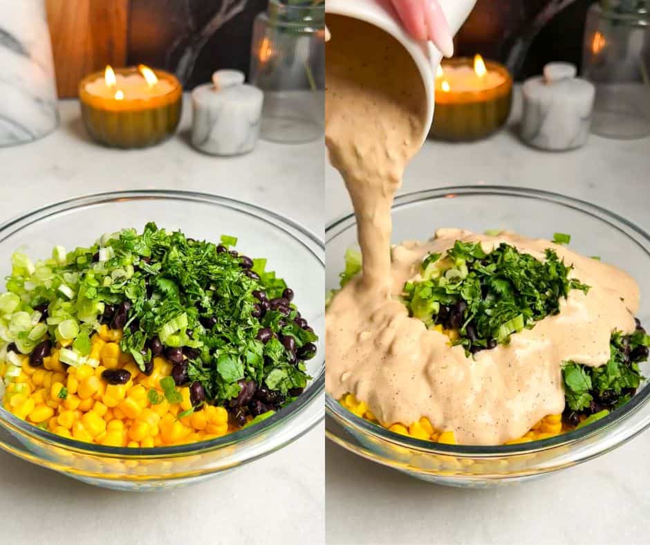 easy recipe steps for making southwest chicken salad