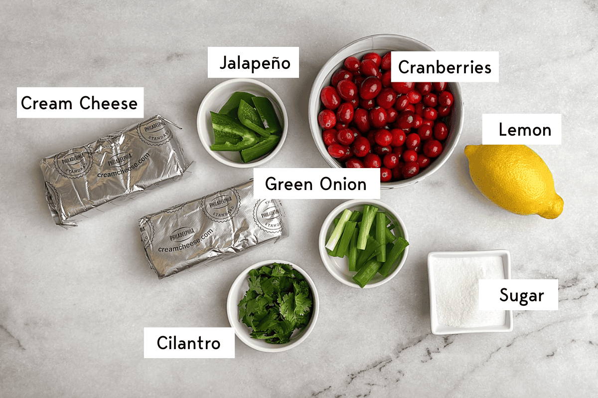 all of the measured ingredients sitting out on the counter labeled