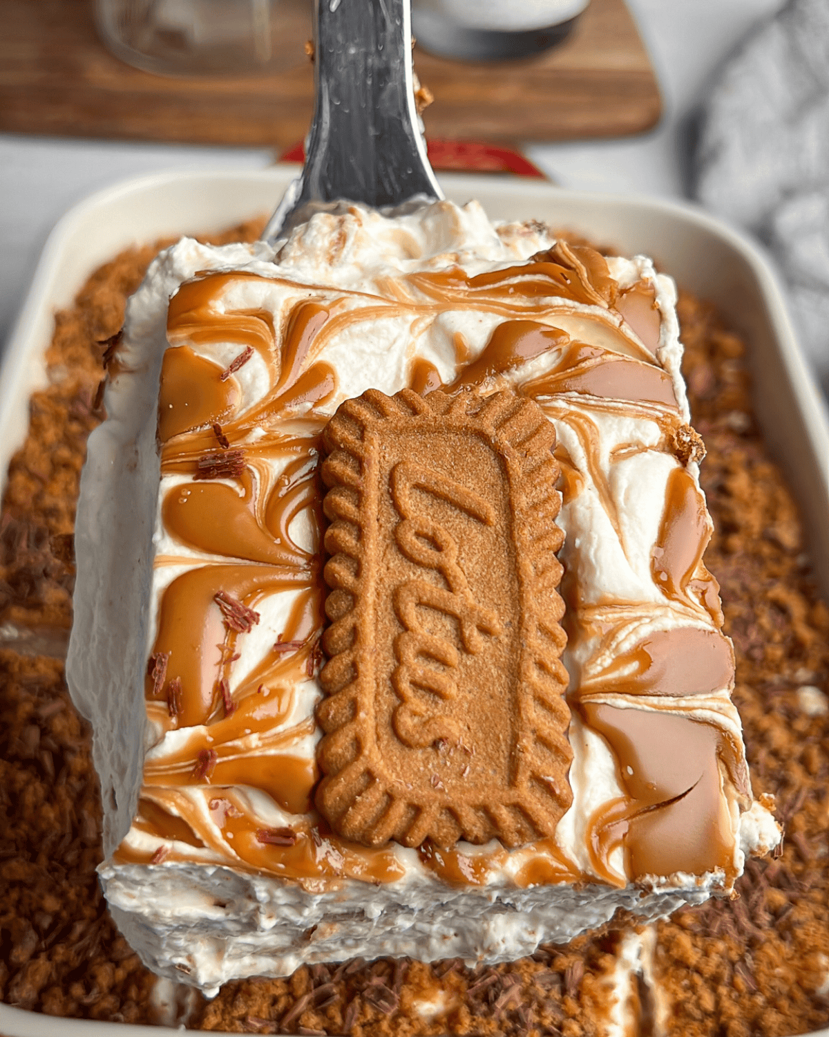featured image for no-bake biscoff cheesecake