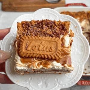 featured image for no bake biscoff cheesecake