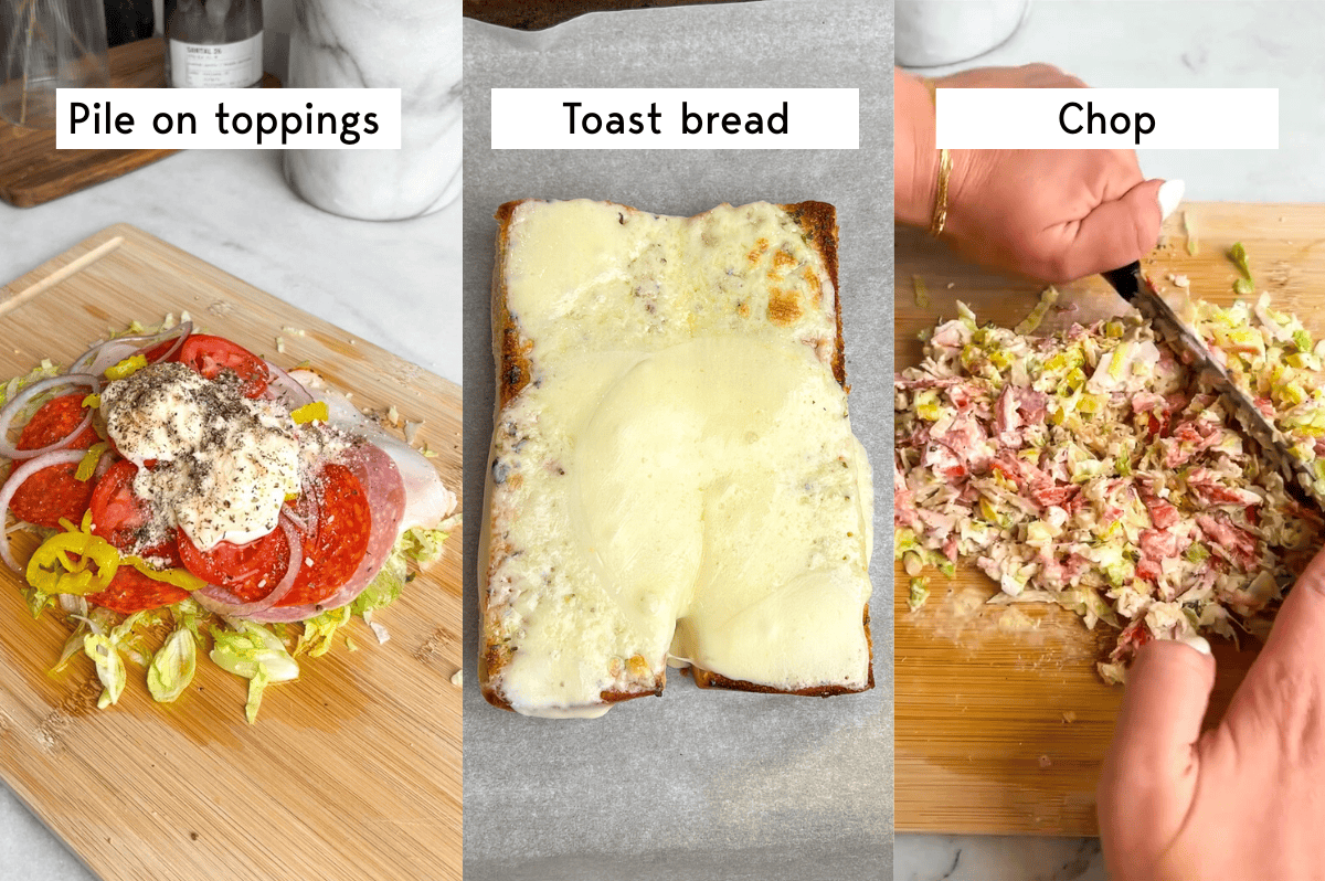 how to make a chopped grinder sandwich
