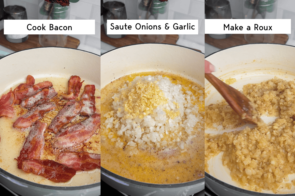 steps for making loaded scalloped potatoes