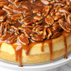 featured image for bourbon pecan cheesecake