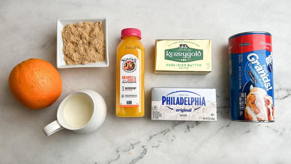 ingredients needed for orange cinnamon rolls