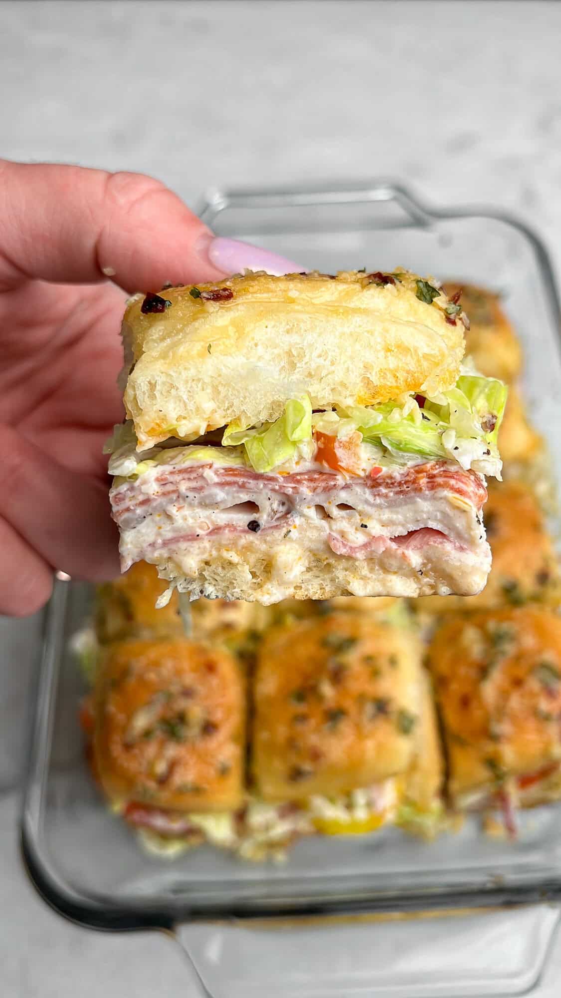 Grinder sliders being held in hand