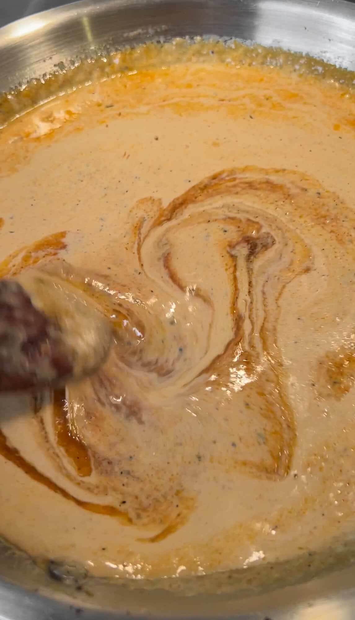 steak juices get added to the cream sauce
