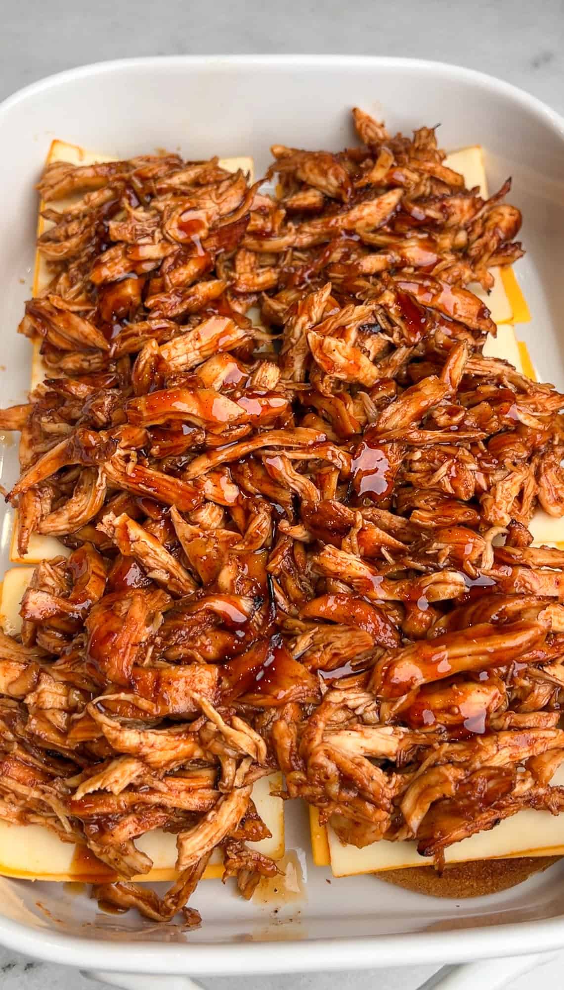 chicken added to the bbq chicken sandwiches