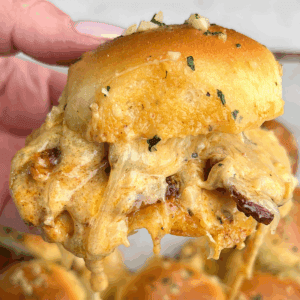 featured image for chicken alfredo sliders