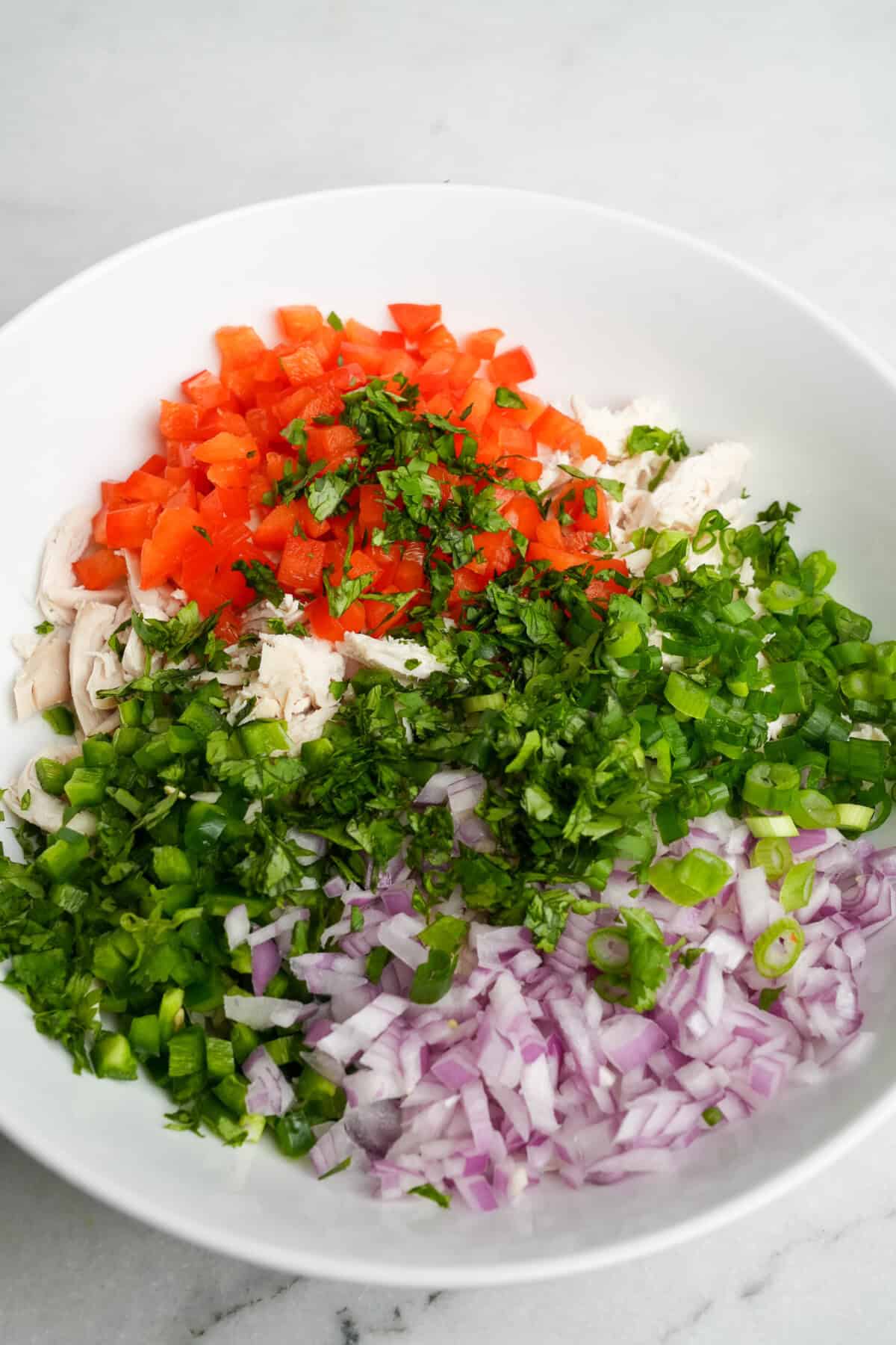 chopped veggies in a bowl