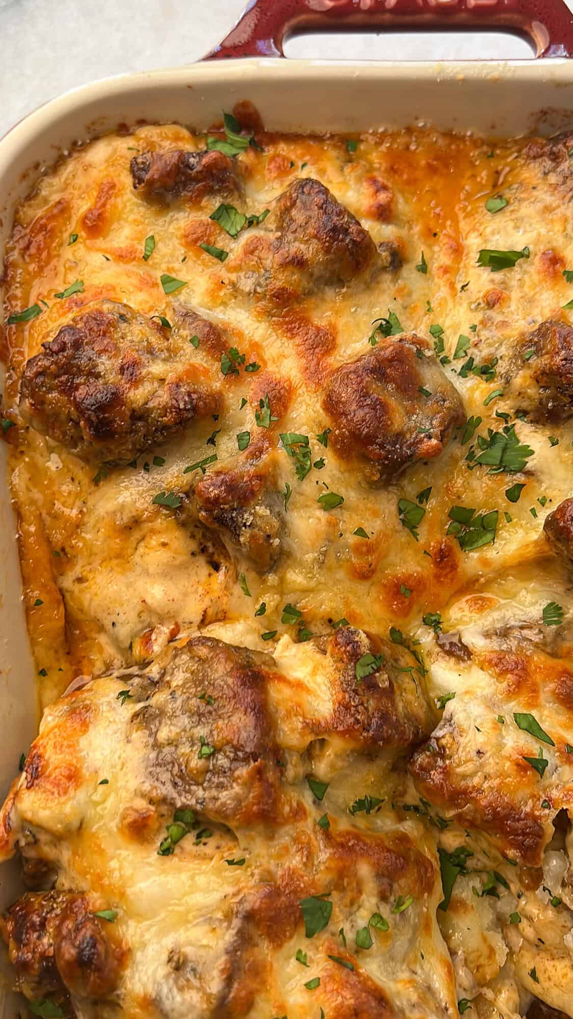 alfredo steak and potato bake