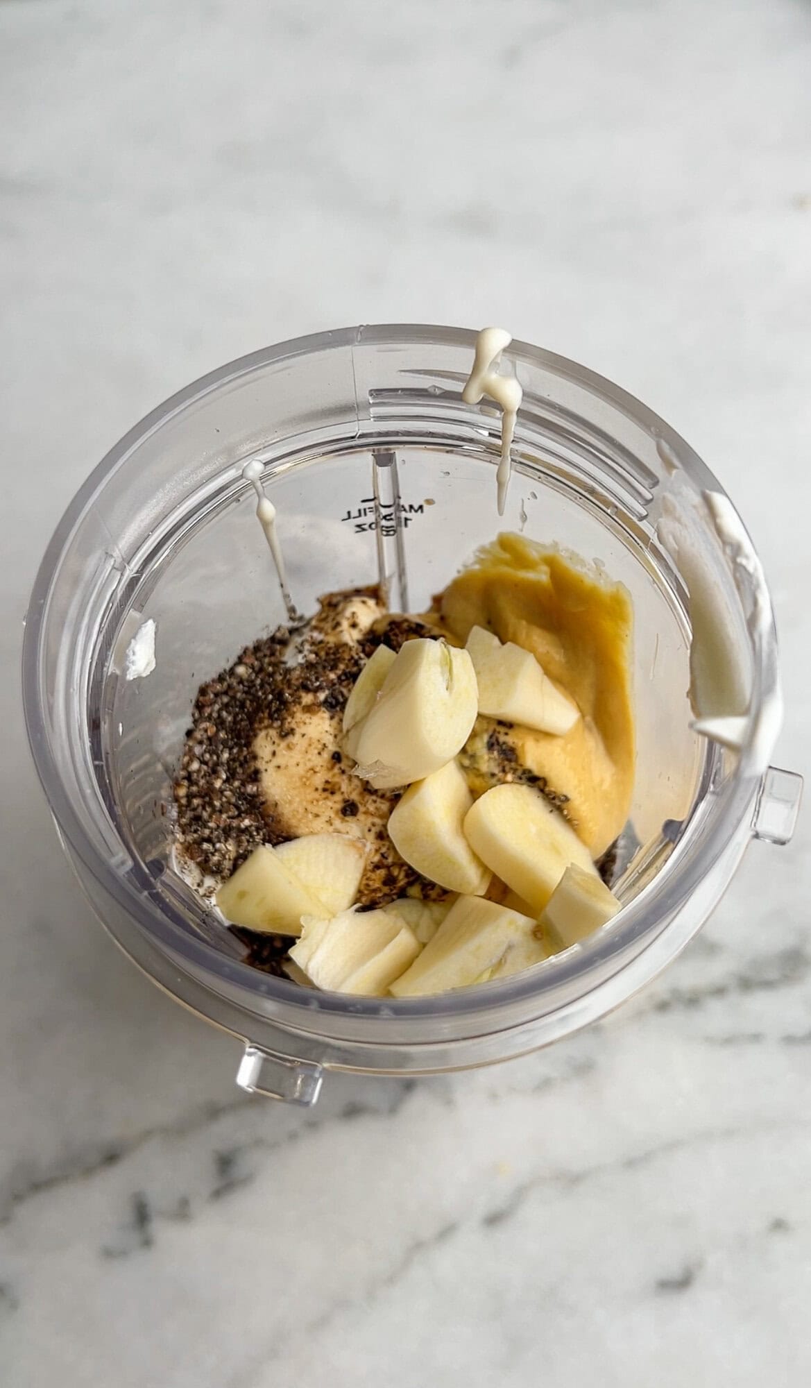 add the ingredients for caesar salad dressing in a blender