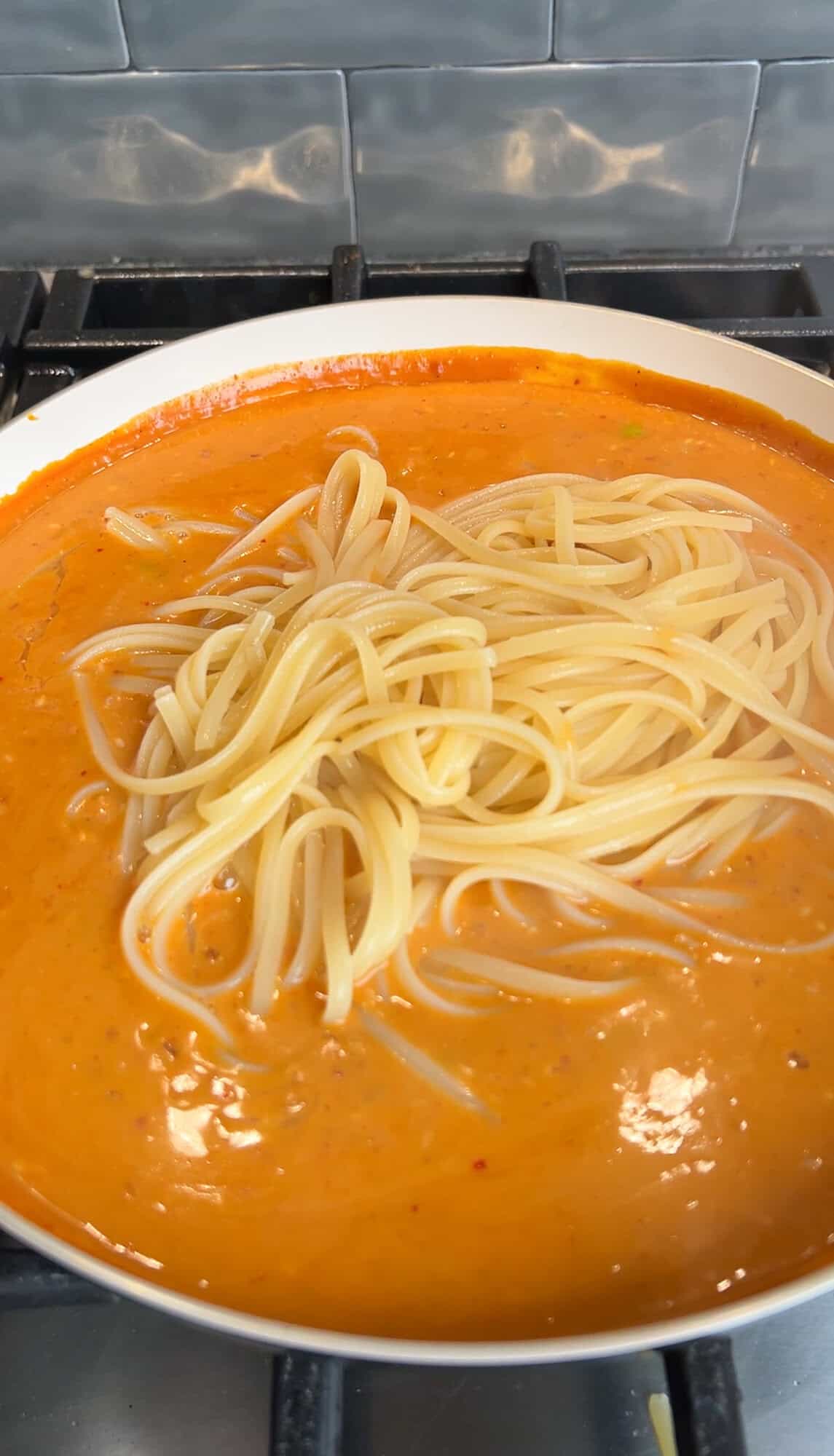 cooked noodles added to the cause